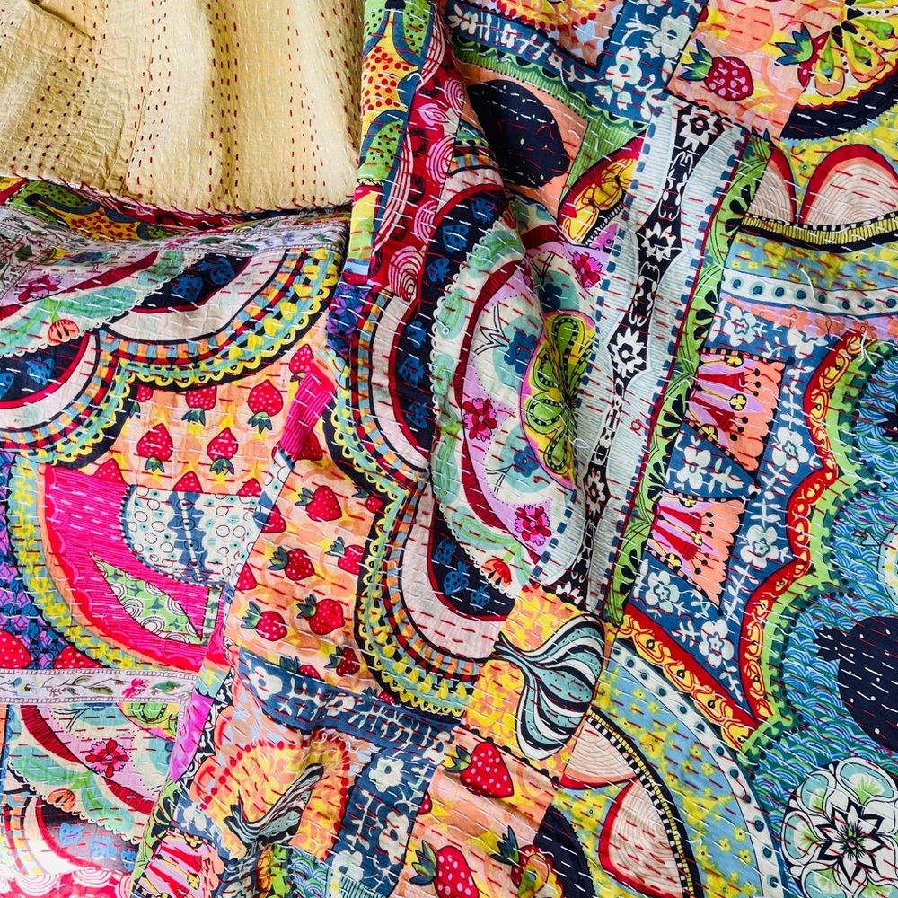 SOLD! Kantha Throw blankets (2) This is SOLD!
